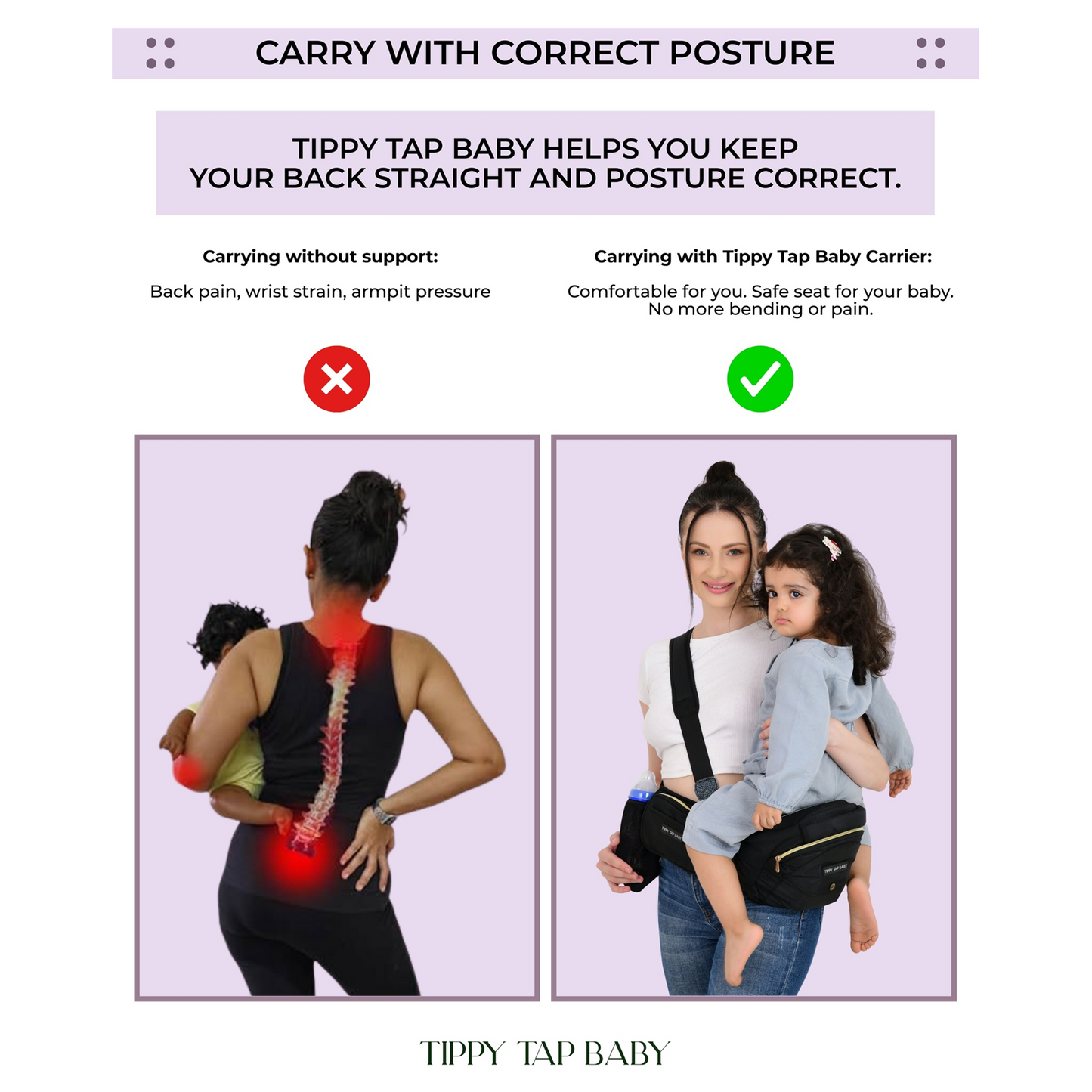 Tippy Tap Baby Hip Seat Carrier Belt